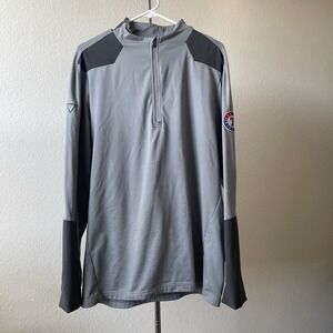 Texas Rangers Levelwear Quarter Zip Pullover Gray Performance Baseball - Large